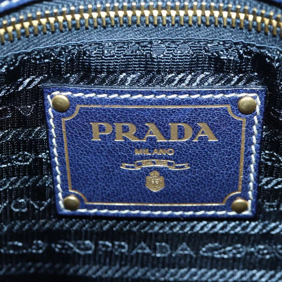 Authentic Preowned  Prada Shoulder Bag Nylon Navy Gold