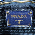 Authentic Preowned  Prada Shoulder Bag Nylon Navy Gold
