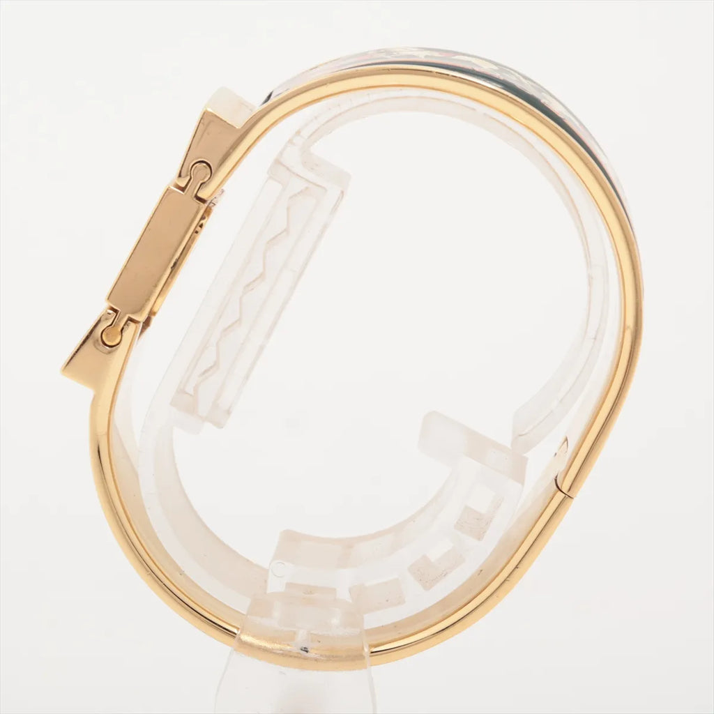 Authentic Preowned Hermès Loquet ChampagneFace Watch with Enamel Scar