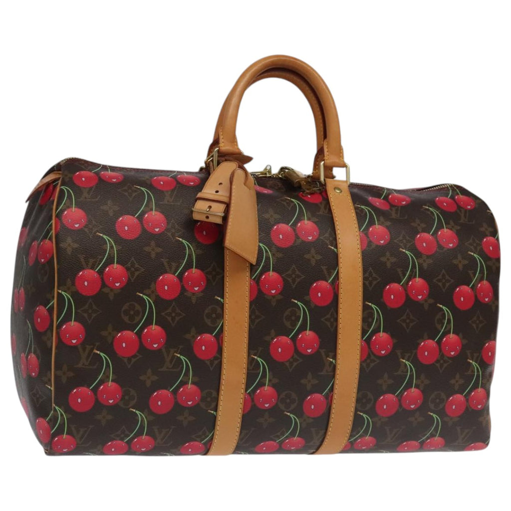 Preowned Authentic Louis Vuitton Monogram Cherry Keepall 45 Boston Bag