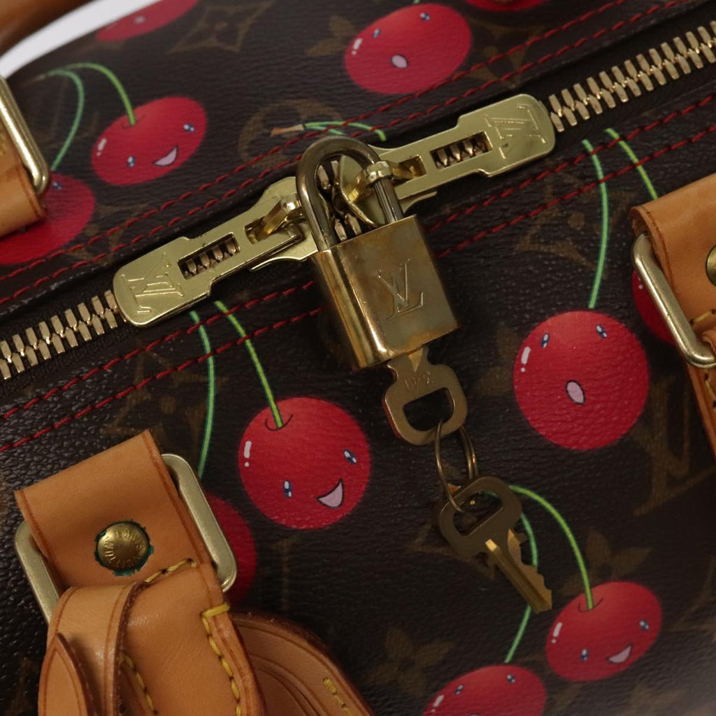 Preowned Authentic Louis Vuitton Monogram Cherry Keepall 45 Boston Bag