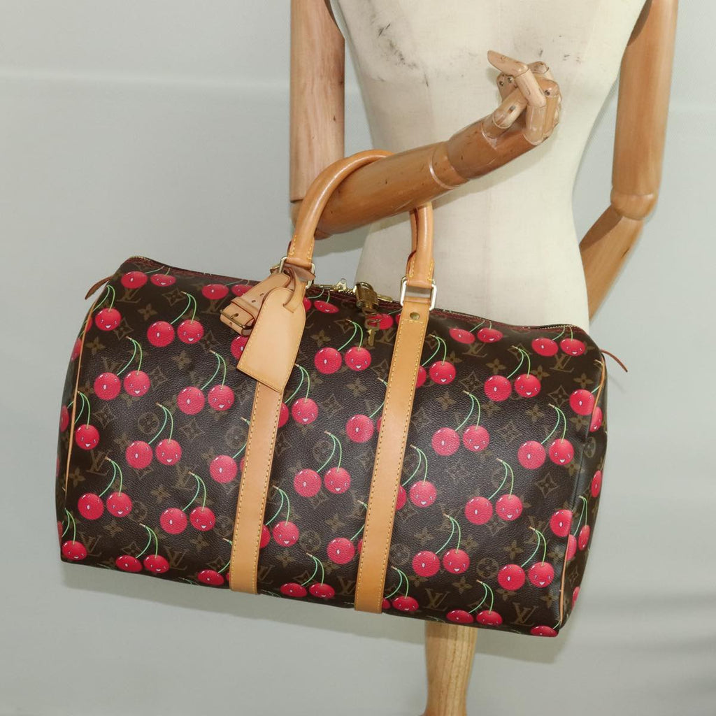 Preowned Authentic Louis Vuitton Monogram Cherry Keepall 45 Boston Bag