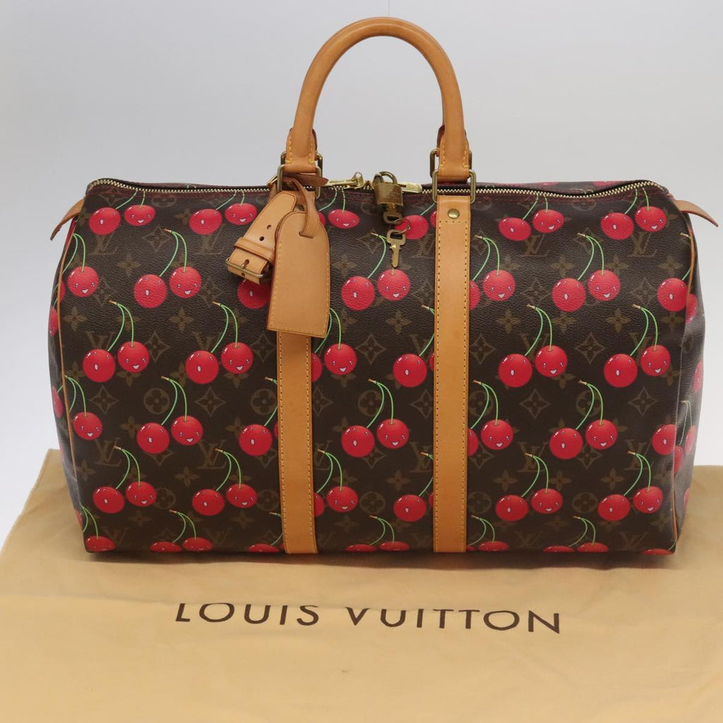 Preowned Authentic Louis Vuitton Monogram Cherry Keepall 45 Boston Bag