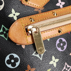 Preowned Authentic Louis Vuitton Monogram Multicolor Alma Hand Bag Black