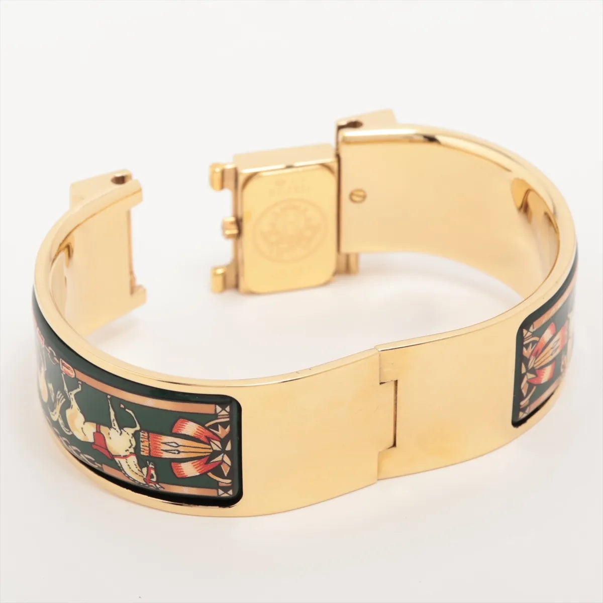 Authentic Preowned Hermès Loquet ChampagneFace Watch with Enamel Scar