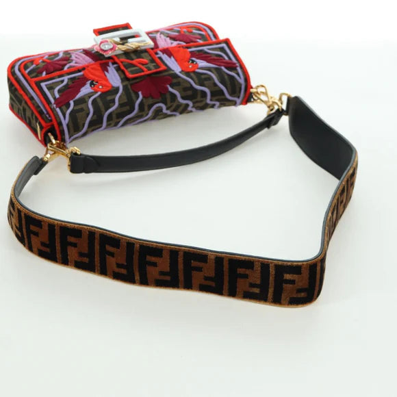 Authentic Preowned Fendi Zucca Canvas Mamma Baguette Shoulder Bag