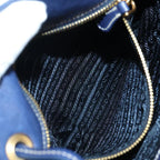 Authentic Preowned  Prada Shoulder Bag Nylon Navy Gold