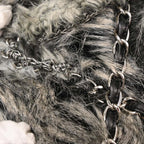 Authentic Preowned  Chanel 2010-2011 Gray Artificial Fur Arctic Fantasy Tote Handbag