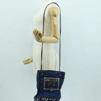 Authentic Preowned  Prada Shoulder Bag Nylon Navy Gold
