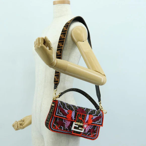 Authentic Preowned Fendi Zucca Canvas Mamma Baguette Shoulder Bag