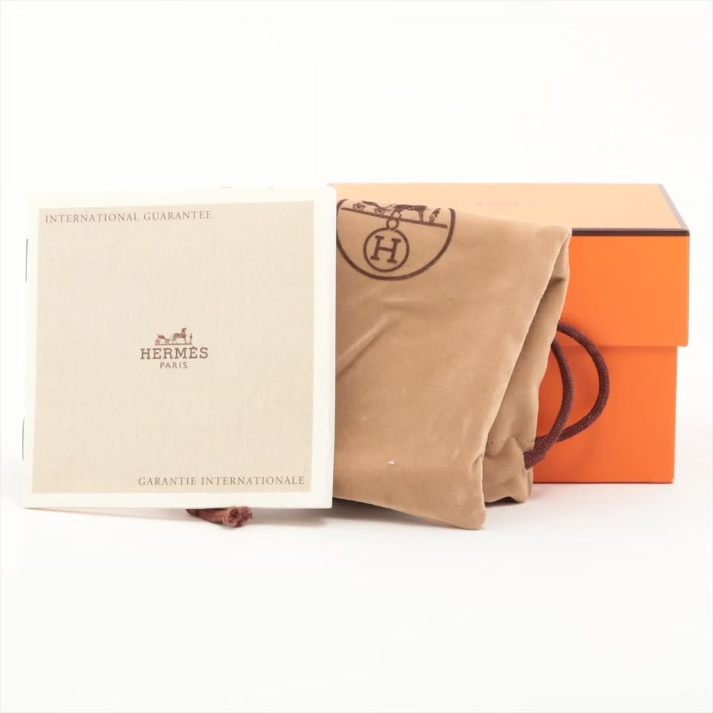 Authentic Preowned Hermès Loquet ChampagneFace Watch with Enamel Scar