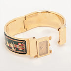Authentic Preowned Hermès Loquet ChampagneFace Watch with Enamel Scar