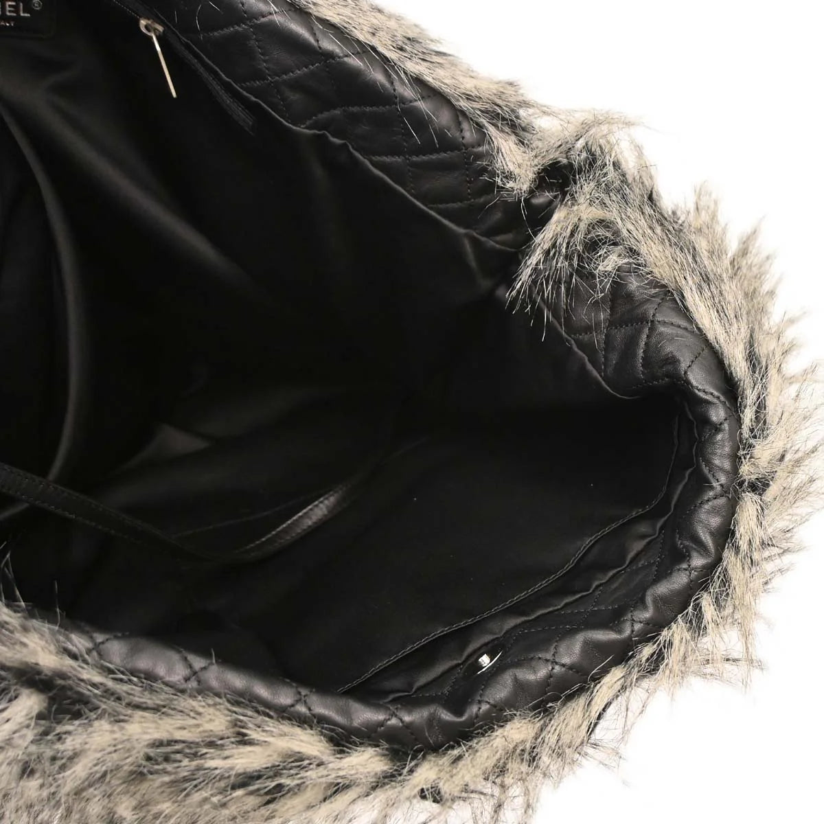 Authentic Preowned  Chanel 2010-2011 Gray Artificial Fur Arctic Fantasy Tote Handbag