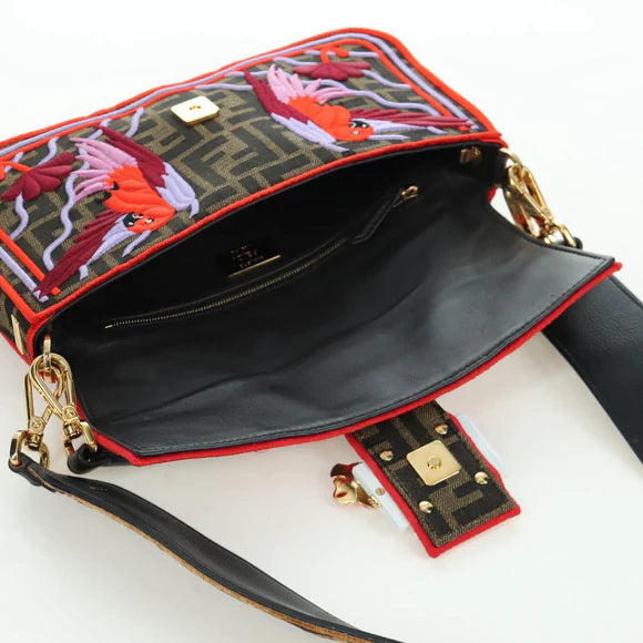 Authentic Preowned Fendi Zucca Canvas Mamma Baguette Shoulder Bag