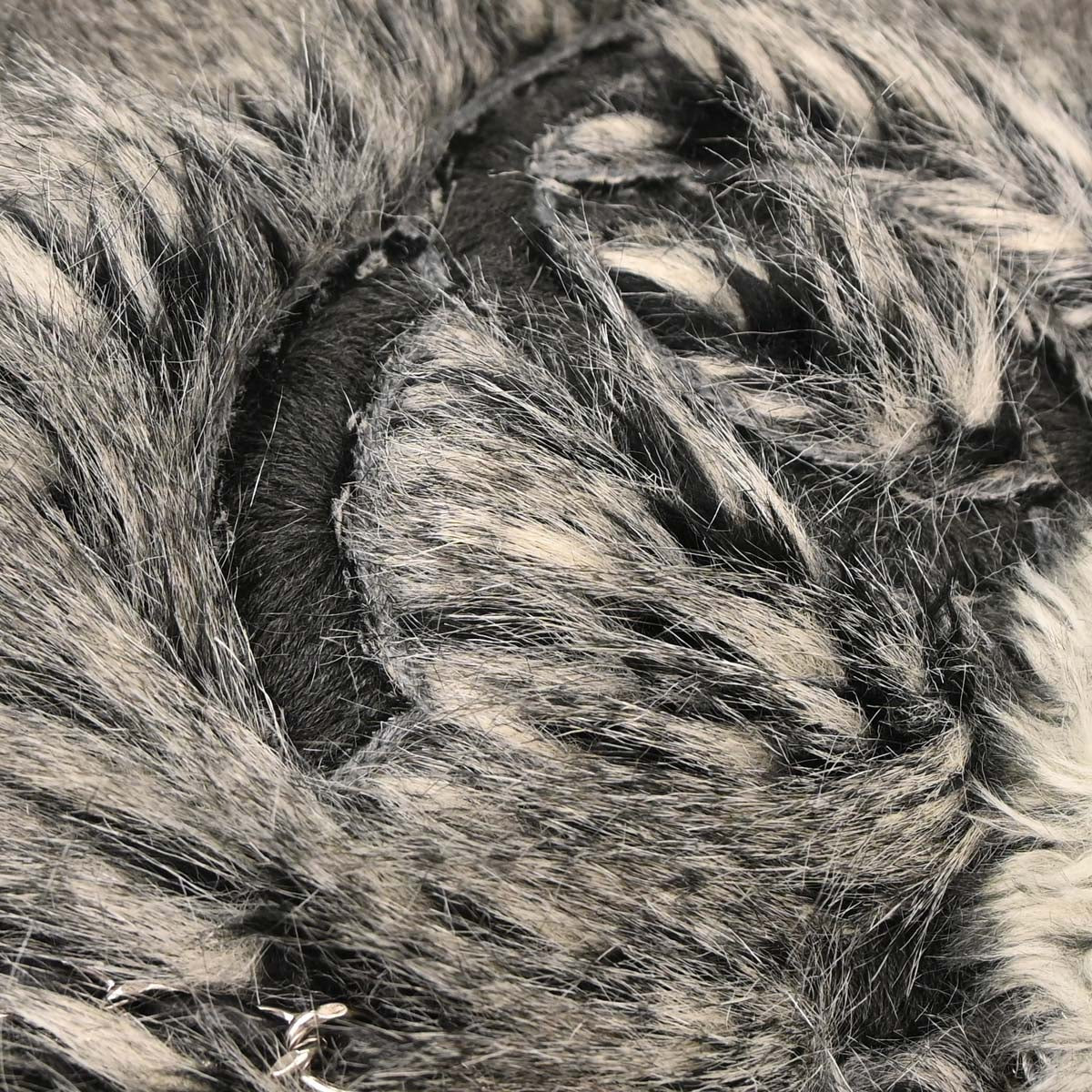 Authentic Preowned  Chanel 2010-2011 Gray Artificial Fur Arctic Fantasy Tote Handbag