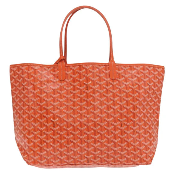 Preowned Authentic Goyard Herringbone Saint Louis PM Tote Bag PVC Orange