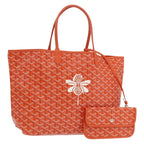 Preowned Authentic Goyard Herringbone Saint Louis PM Tote Bag PVC Orange