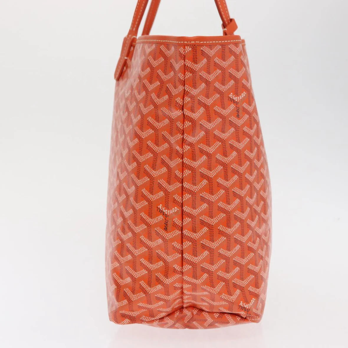 Preowned Authentic Goyard Herringbone Saint Louis PM Tote Bag PVC Orange