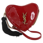 Preowned Authentic Saint Laurent Court Shoulder Bag in Enamel