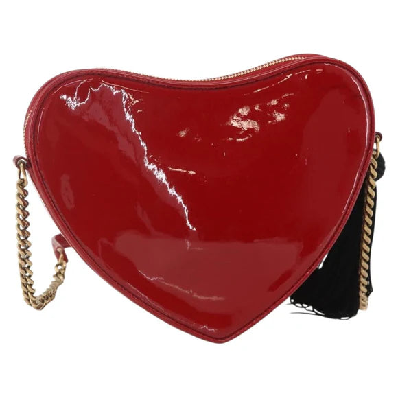 Preowned Authentic Saint Laurent Court Shoulder Bag in Enamel