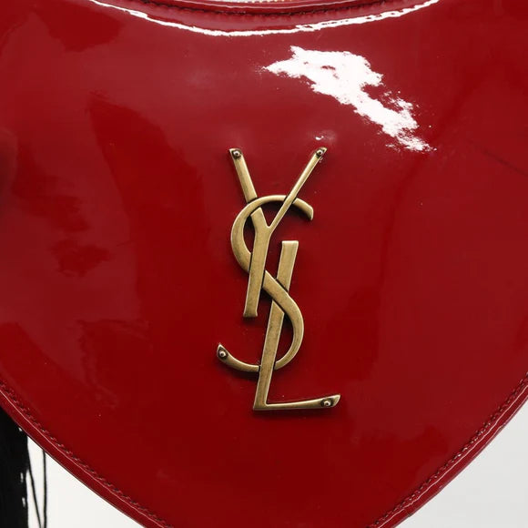 Preowned Authentic Saint Laurent Court Shoulder Bag in Enamel