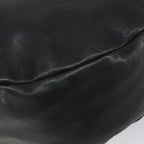Preowned Authentic Jimmy Choo Studs Hand Bag Leather Black Gold 