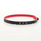 Preowned Authentic Louis Vuitton Multicolor Ceinture LV Printed Initials Belt M9631