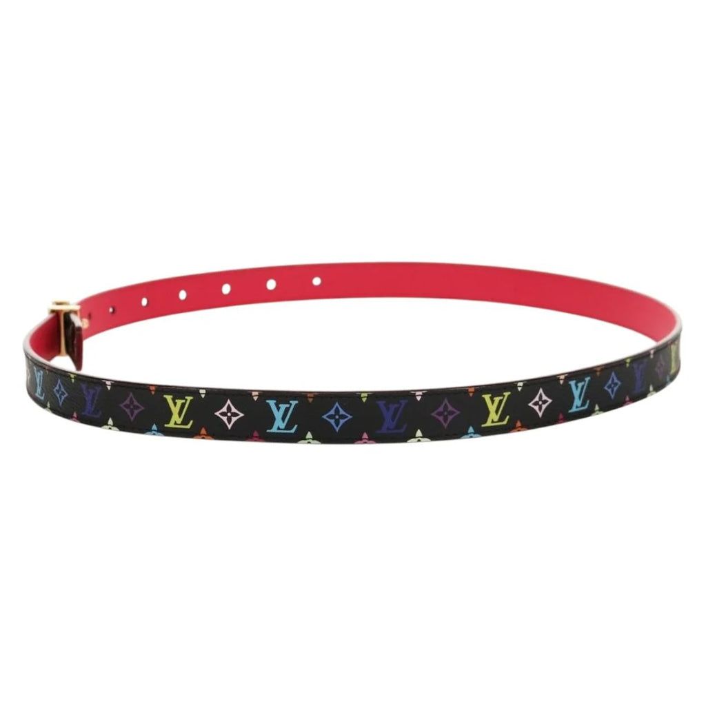 Preowned Authentic Louis Vuitton Multicolor Ceinture LV Printed Initials Belt M9631