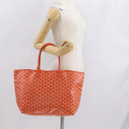 Preowned Authentic Goyard Herringbone Saint Louis PM Tote Bag PVC Orange