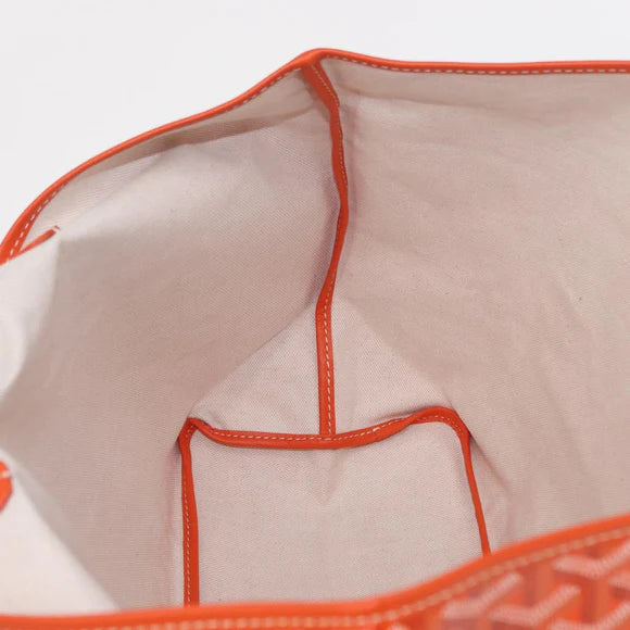 Preowned Authentic Goyard Herringbone Saint Louis PM Tote Bag PVC Orange