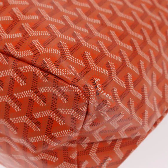 Preowned Authentic Goyard Herringbone Saint Louis PM Tote Bag PVC Orange