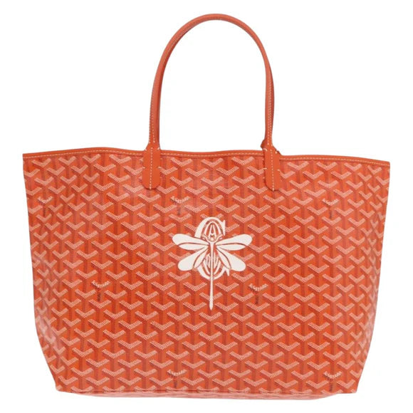 Preowned Authentic Goyard Herringbone Saint Louis PM Tote Bag PVC Orange