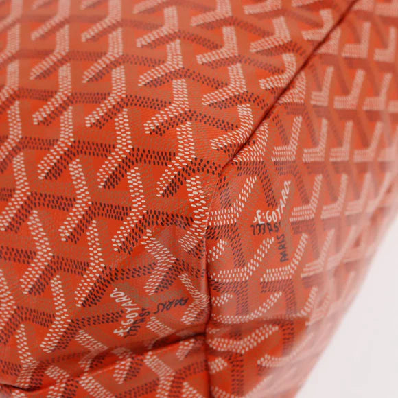 Preowned Authentic Goyard Herringbone Saint Louis PM Tote Bag PVC Orange