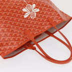 Preowned Authentic Goyard Herringbone Saint Louis PM Tote Bag PVC Orange