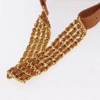 Preowned Authentic MCM Body Bag Leather Brown Gold