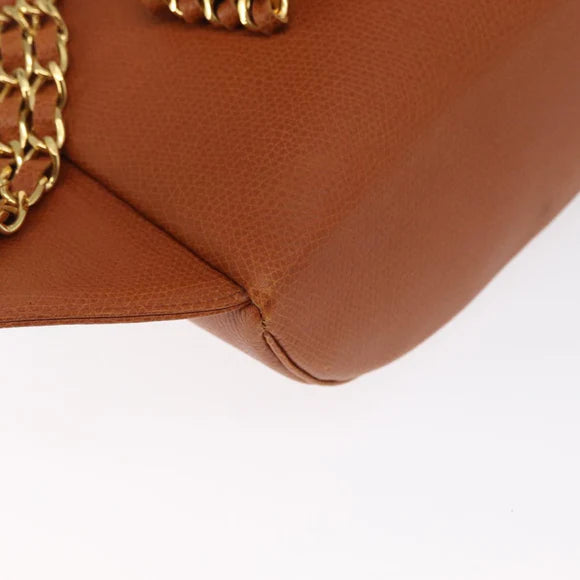 Preowned Authentic MCM Body Bag Leather Brown Gold