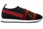 Preowned Authentic Fendi Black Fabric Low Top Sneakers