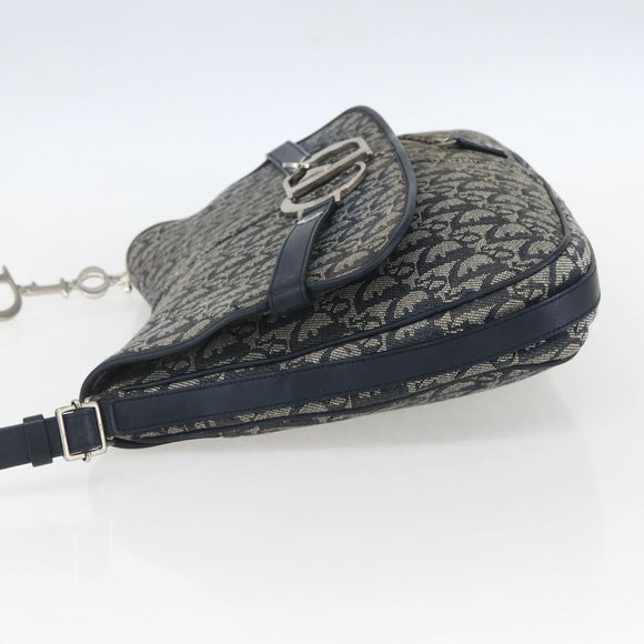 Preowned Authentic Christian Dior Trotter Canvas Shoulder Bag