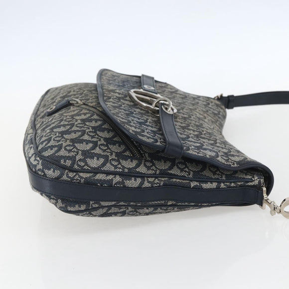 Preowned Authentic Christian Dior Trotter Canvas Shoulder Bag