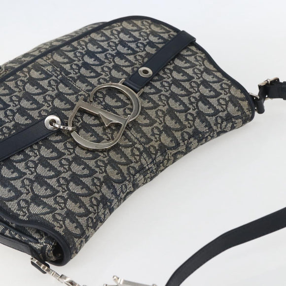 Preowned Authentic Christian Dior Trotter Canvas Shoulder Bag