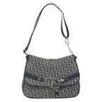 Preowned Authentic Christian Dior Trotter Canvas Shoulder Bag