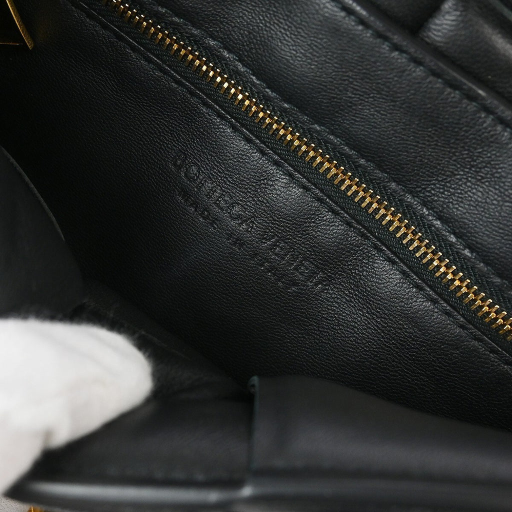 Preowned Authentic Bottega Veneta Cassette Chain Crossbody Bag Padded Maxi Intrecciato Leather