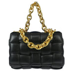 Preowned Authentic Bottega Veneta Cassette Chain Crossbody Bag Padded Maxi Intrecciato Leather