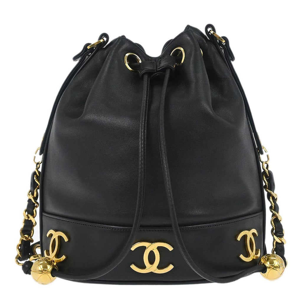 Preowned Authentic Chanel Vintage CC Drawstring Bucket Bag