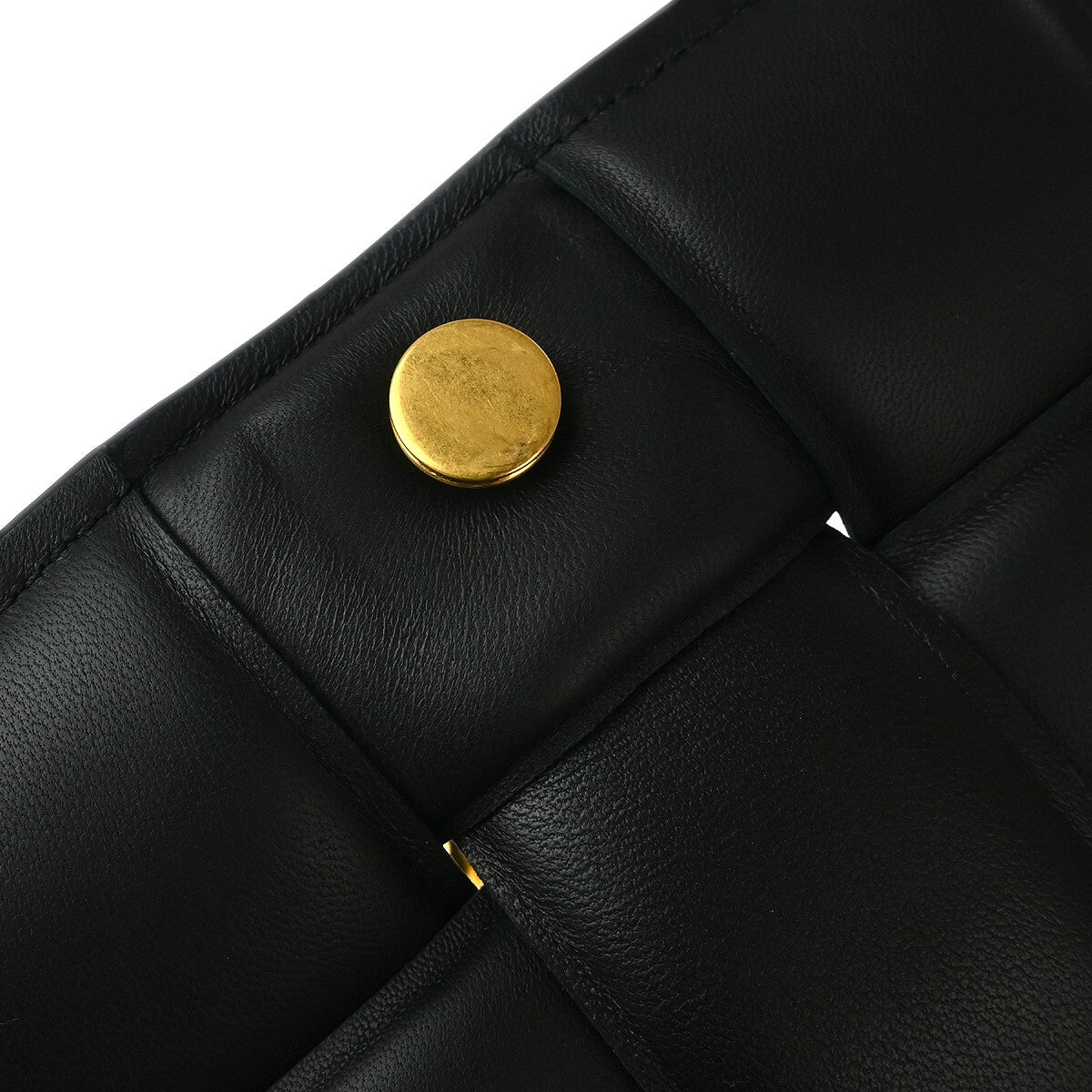 Preowned Authentic Bottega Veneta Cassette Chain Crossbody Bag Padded Maxi Intrecciato Leather