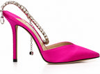 Authentic Jimmy Choo Pink Satin Stiletto Heel Sandals