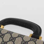 Preowned Authentic Gucci  Supreme Business Bag PVC Navy Gold