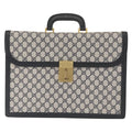Preowned Authentic Gucci  Supreme Business Bag PVC Navy Gold
