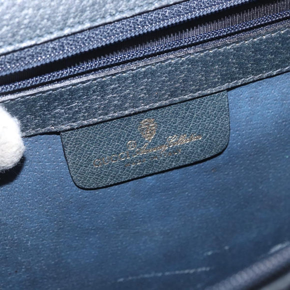 Preowned Authentic Gucci  Supreme Business Bag PVC Navy Gold