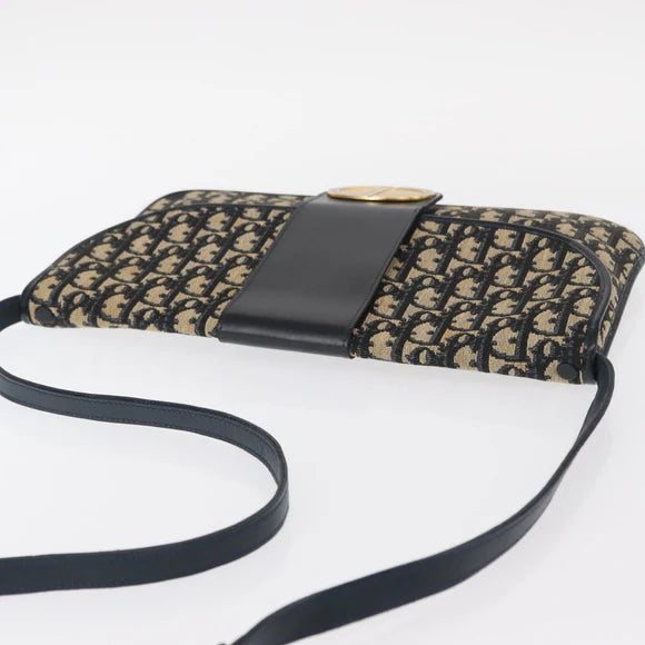 Preowned Authentic Christian Dior Trotter Canvas Shoulder Bag